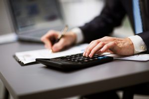 Man doing his accounting financial adviser working
